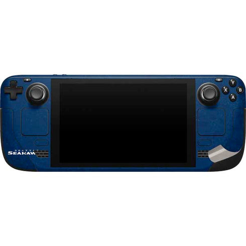 NFL Seattle Seahawks Distressed Steam Deck Handheld Gaming Computer Skin
